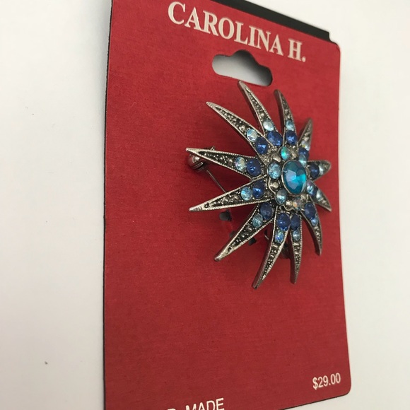 ❌SOLD❌ Brand New Carolina H Blue Pin/Brooch - Picture 6 of 9